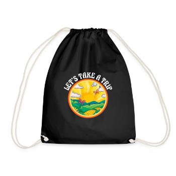 Hippie Peace Flower Power Amour Paix Cadeau - Sac de sport léger - noir - Devant