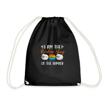 Mouton LGBT Sheep Farm Gay Sheep Buck Cadeau - Sac de sport léger - noir - Devant