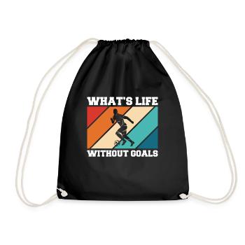 Qu’est-ce que la vie sans buts Maillot Football Motivation - Sac de sport léger - noir - Devant