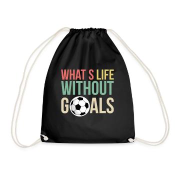 Qu’est-ce que la vie sans buts Maillot Football Motivation - Sac de sport léger - noir - Devant