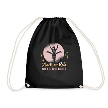 Running Marathon Runner Running - Drawstring Bag - black - Front