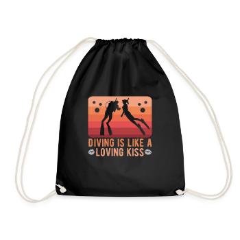 Instructeur de conception de plongée sous-marine Snorkeling - Sac de sport léger - noir - Devant