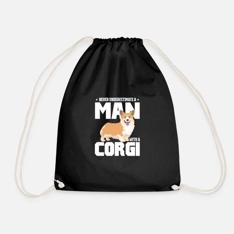 Corgi - Turnbeutel - Schwarz