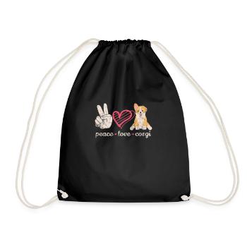 Welsh Corgi Dog Dog Dog Race Cadeau - Sac de sport léger - noir - Devant
