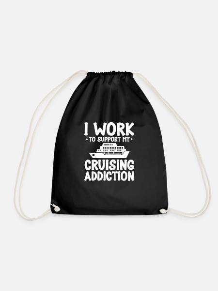Cruise - Drawstring Bag - black