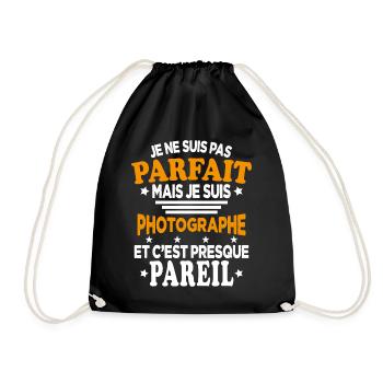 Pas Parfait Mais Je Suis Photographe Idée Cadeau - Sac de sport léger - noir - Devant