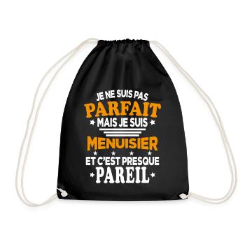 Je ne suis pas parfait mais je suis Menuisier - Sac de sport léger - noir - Devant