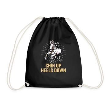Design équestre et équestre pour les amoureux des chevaux - Sac de sport léger - noir - Devant