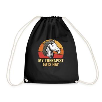 Design équestre et équestre pour les amoureux des chevaux - Sac de sport léger - noir - Devant
