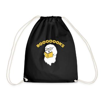 Boooooks Shirt Ghost Ghost Books Shirt - Drawstring Bag - black - Front