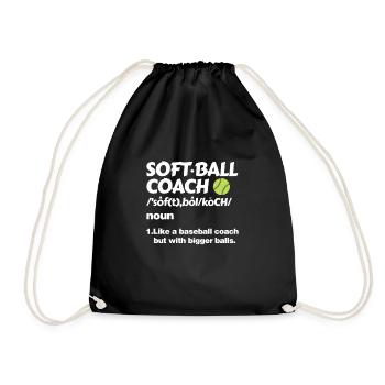 Joueur de softball Baseball Sport Pitcher Cadeau - Sac de sport léger - noir - Devant