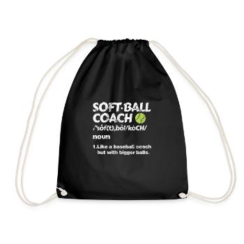 Entraîneur de softball - Sac de sport léger - noir - Devant