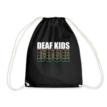Sourd Kid Rock Shirt Cadeau Sourd Sourd Sourd - Sac de sport léger - noir - Devant