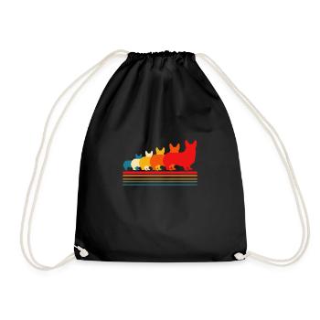 Corgi - Drawstring Bag - black - Front