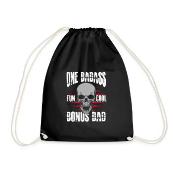 Stepfather Father Stepdad Papa Father's Day Gift - Drawstring Bag - black - Front