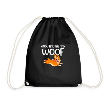 Corgi - Turnbeutel - Schwarz - Vorne