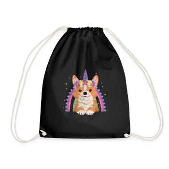 Welsh Corgi Dog Dog Dog Race Cadeau - Sac de sport léger - noir - Devant
