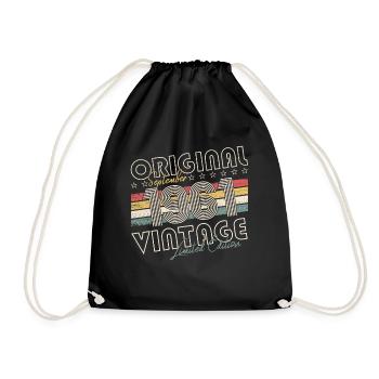 Septembre Né 1961 61ème anniversaire Cadeau - Sac de sport léger - noir - Devant