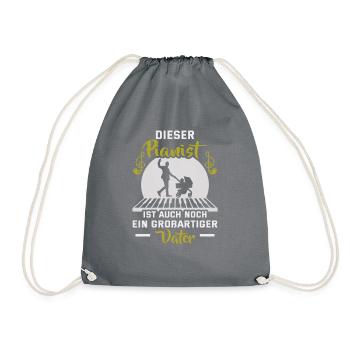 Pianiste Fête des Pères Pianiste Musicien - Sac de sport léger - gris - Devant