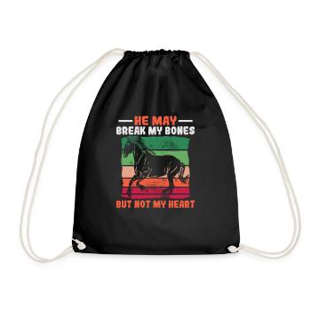 Design équestre et équestre pour les amoureux des chevaux - Sac de sport léger - noir - Devant