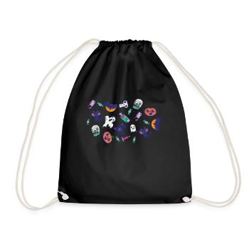 Halloween Core Aesthetic Shirt Gift - Drawstring Bag - black - Front
