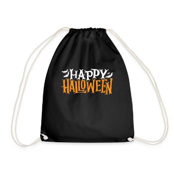 Happy Halloween Shirt Geschenk - Turnbeutel - Schwarz - Vorne