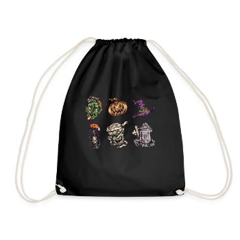 Halloween Core Shirt Gift - Drawstring Bag - black - Front