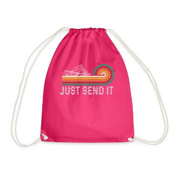 Just Sent It für Motorschlitten und Skimobile - Turnbeutel - Fuchsia - Vorne