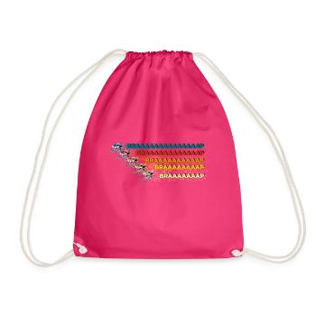 Schneemobil Retro Sternen Parade für Braap Sound - Turnbeutel - Fuchsia - Vorne