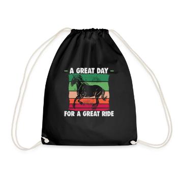 Design équestre et équestre pour les amoureux des chevaux - Sac de sport léger - noir - Devant