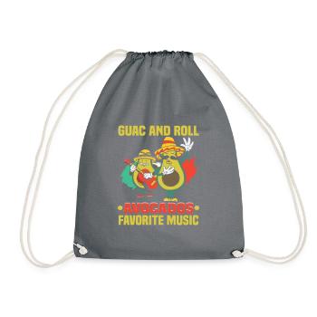 Avocado design for vegetarians and vegans - Drawstring Bag - grey - Front