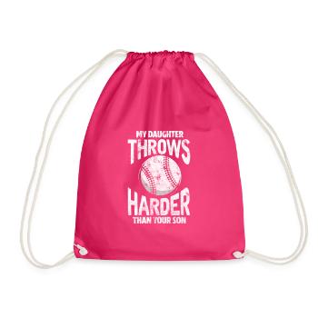Fille de Softball - Sac de sport léger - fuchsia - Devant