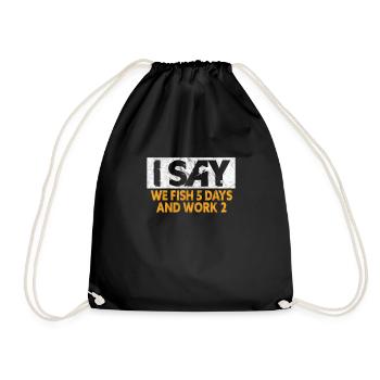 Angler - Drawstring Bag - black - Front