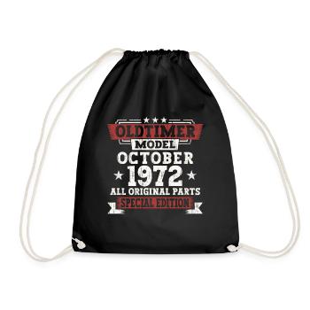 Oldtimer Octobre 1972 cadeau de 50e anniversaire - Sac de sport léger - noir - Devant