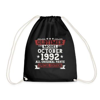 Oldtimer Octobre 1992 Cadeau du 30e anniversaire - Sac de sport léger - noir - Devant