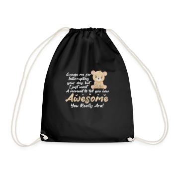Nounours - Sac de sport léger - noir - Devant