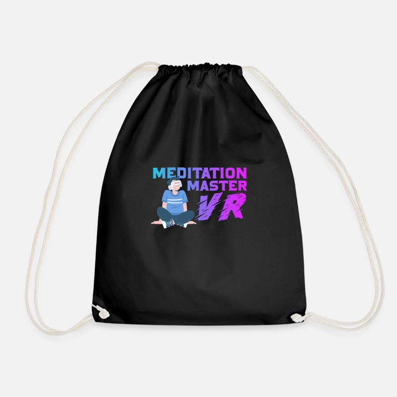 VR Virtual Reality - Drawstring Bag - black