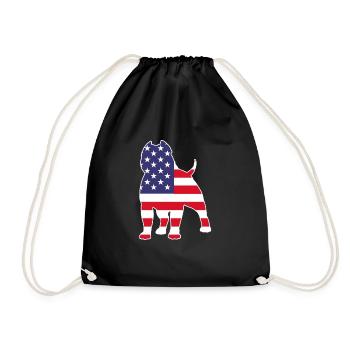 American Bulldog - Drawstring Bag - black - Front