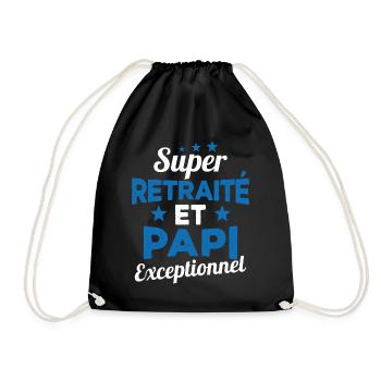 Super Retraité et Papi Exceptionnel Humour Cadeau - Sac de sport léger - noir - Devant