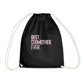 Marraine Tante Marraine Baptême Nièce Neveu Cadeau - Sac de sport léger - noir - Devant