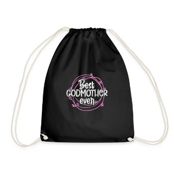 Marraine Tante Marraine Baptême Nièce Neveu Cadeau - Sac de sport léger - noir - Devant