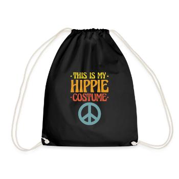 Hippie Peace Flower Power Amour Paix Cadeau - Sac de sport léger - noir - Devant