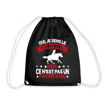 Oui Je Sens Le Cheval non ce n est pas un problème - Sac de sport léger - noir - Devant