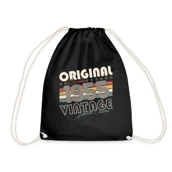 Original October 1955 67th Birthday Gift Cool - Drawstring Bag - black - Front