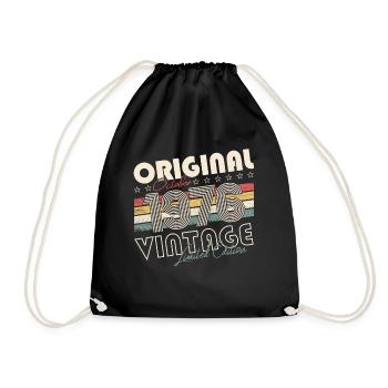 Original October 1976 46th Birthday Gift Cool - Drawstring Bag - black - Front