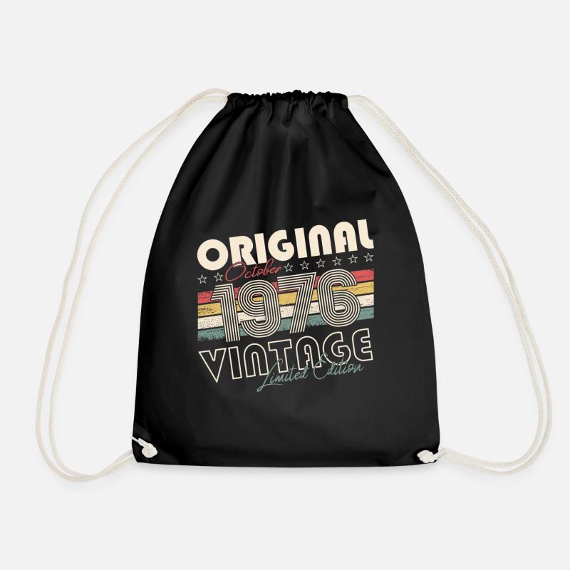 Original Oktober 1976 46. Geburtstag Geschenk Cool - Turnbeutel - Schwarz