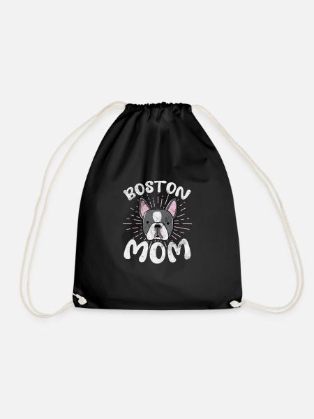 Boston Terrier Mom - Turnbeutel - Schwarz