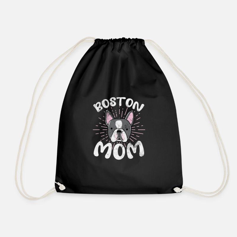 Boston Terrier Mom - Turnbeutel - Schwarz