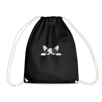 Boston Terrier - Turnbeutel - Schwarz - Vorne