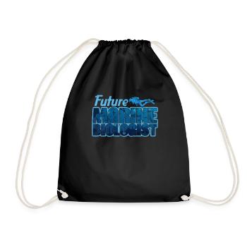 Meeresbiologie Meer Meeresbiologe Biolgie Geschenk - Turnbeutel - Schwarz - Vorne